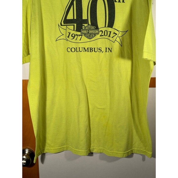 Harley Davidson Motorcycles Mann’s Columbus Indiana 40th‎ Shirt XXL - Picture 9 of 10